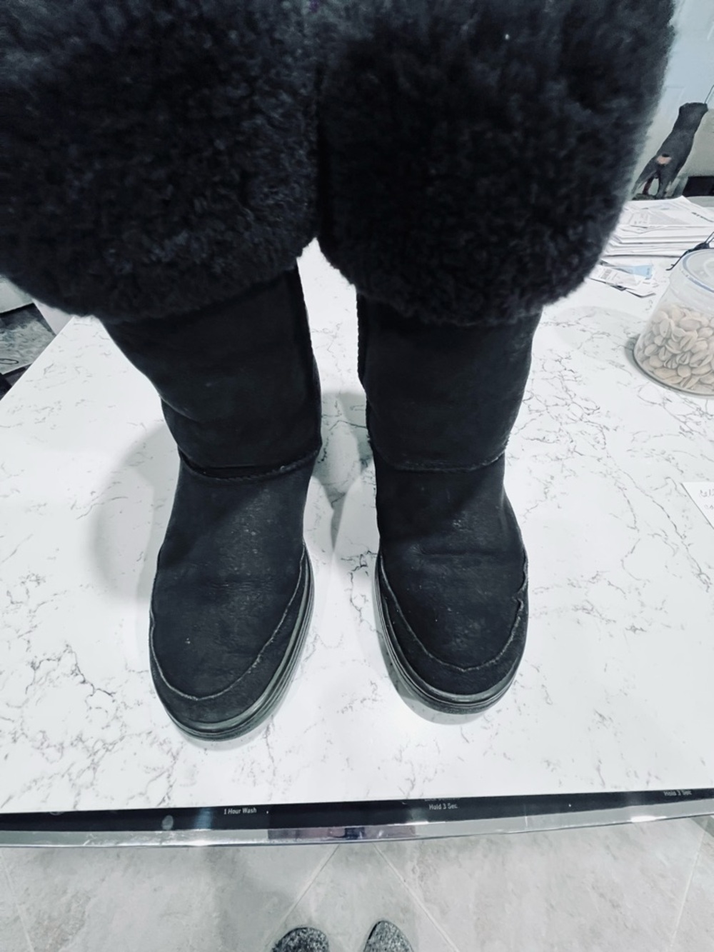 UGG SHEEPSKIN AND SUEDE BOOTS - Picture 11 of 14